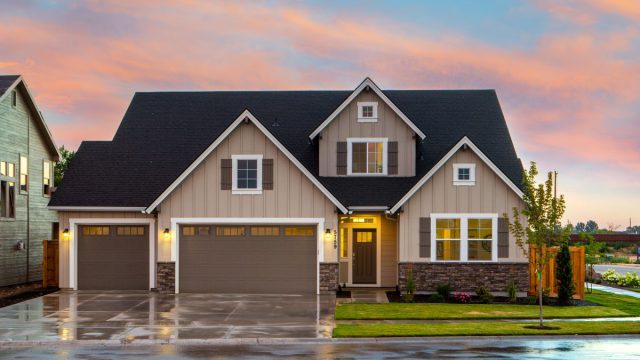 Modern residential house exterior